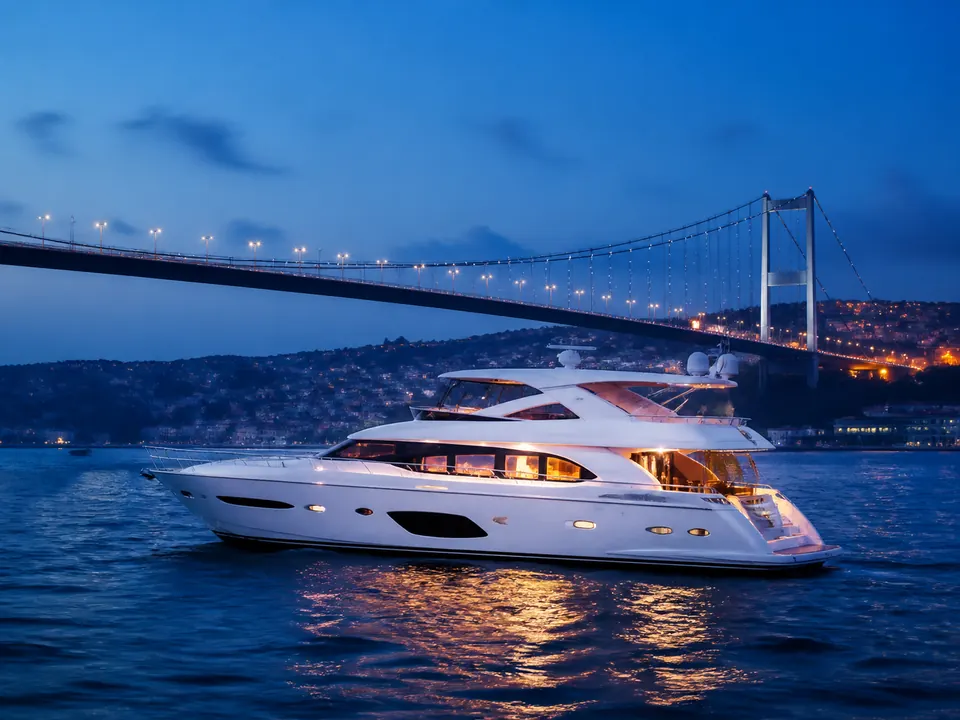 İstanbul Nocturne isimli gece ışıklı yat